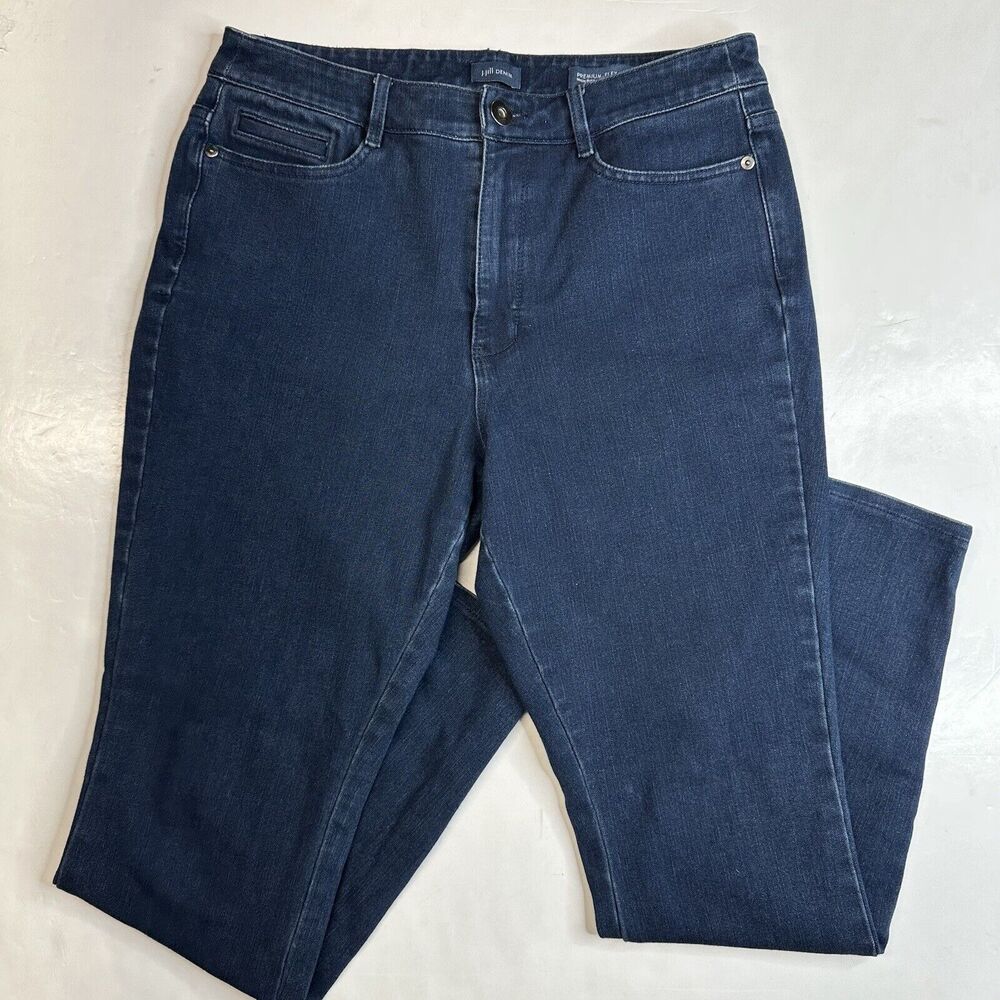 J Jill Jeans High Rise Legging Womens 10 Premium Flex Stretch Dark Blue Denim
